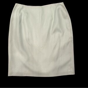 Neiman Marcus Silk Pencil Skirt Mint Green Sz 10 Career Office Professional